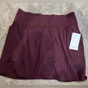 Athleta Salutation Stash 16.5” Burgundy Athletic Skort